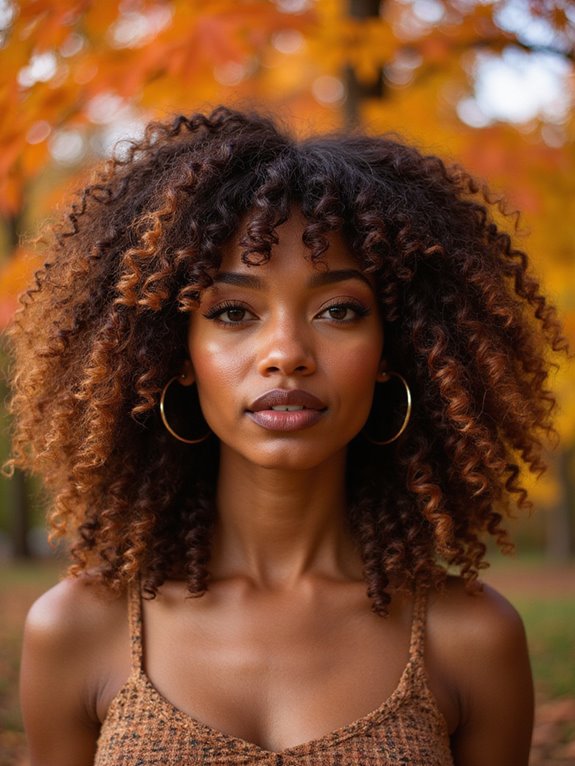 vibrant fall hair highlights