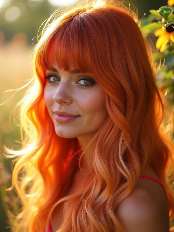vibrant fiery strawberry blonde