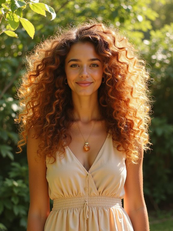 vibrant honey ginger curls