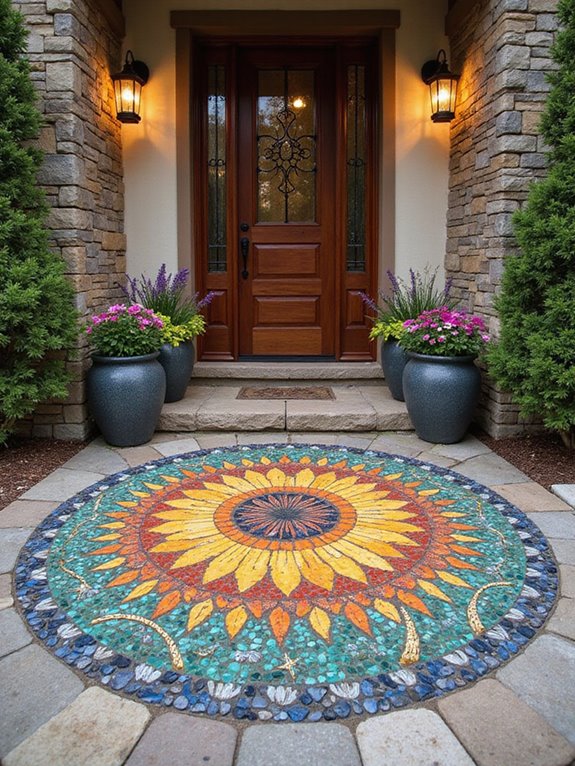 vibrant inviting entrance design