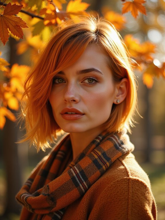 vibrant marigold bob hairstyle