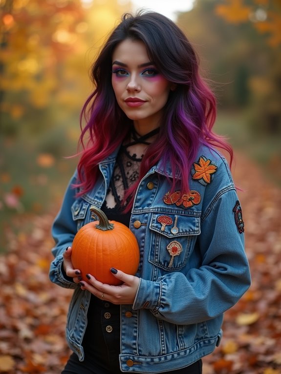 vibrant multi colored hair highlights