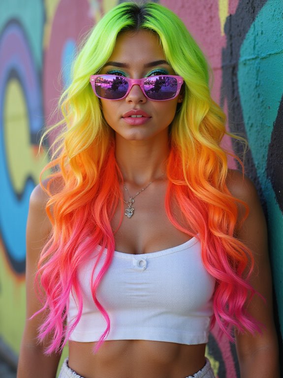 vibrant neon hair maintenance