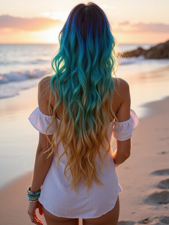 vibrant ombre summer hair