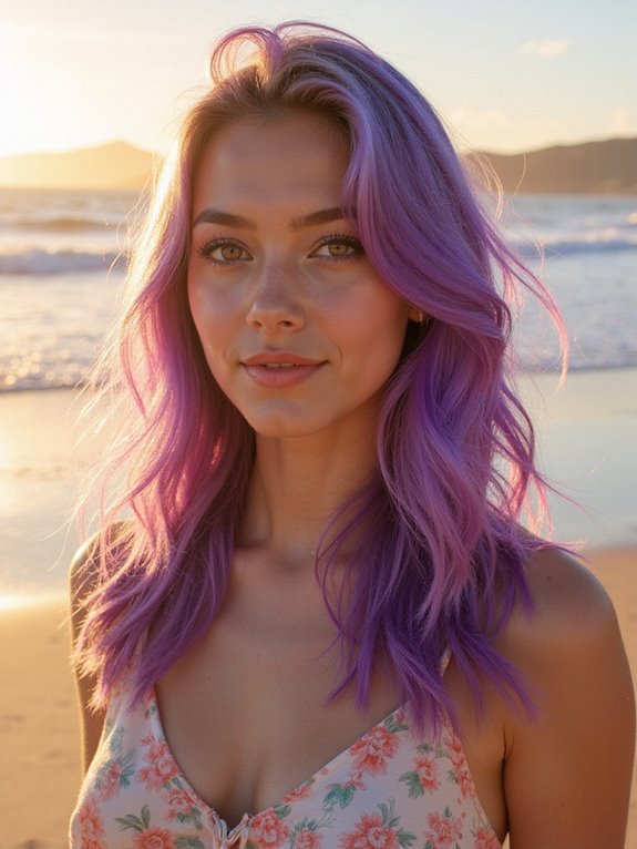 vibrant purple and pink blend