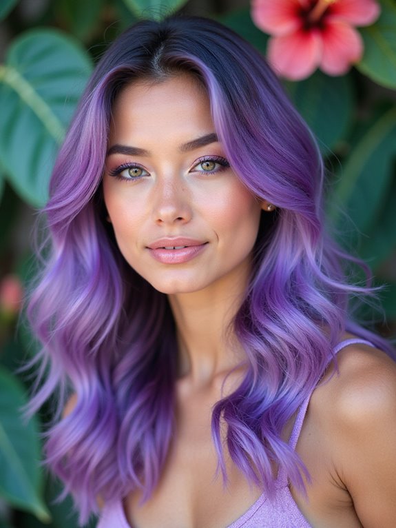 vibrant purple hair maintenance