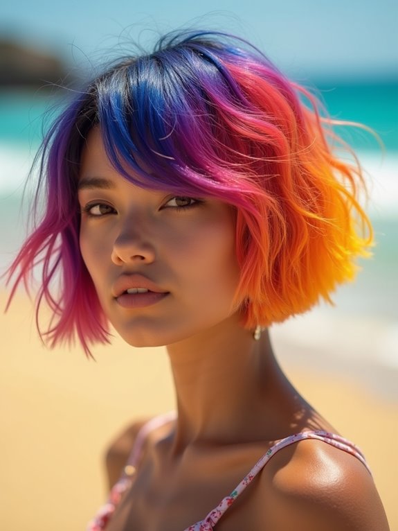 radiant rainbow hair techniques