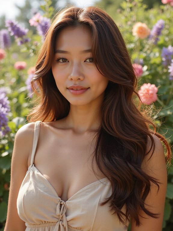 vibrant rich chocolate hair