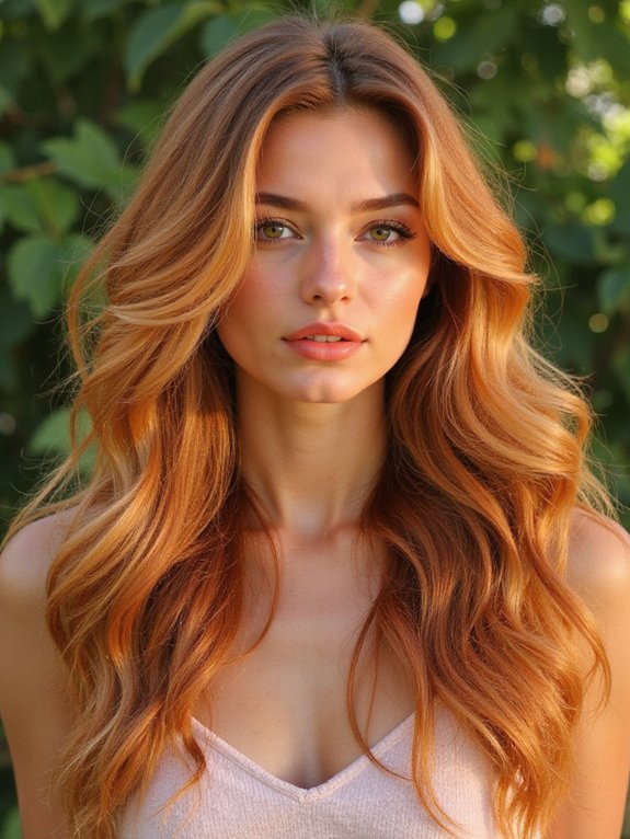 vibrant rich golden copper