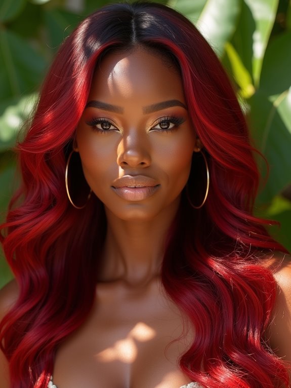 radiant ruby red hairstyle