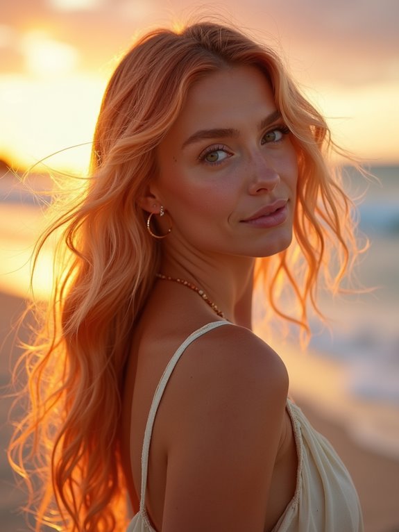 vibrant strawberry blonde hair