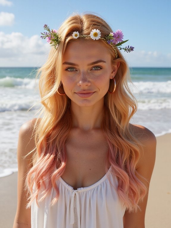 vibrant strawberry blonde hair