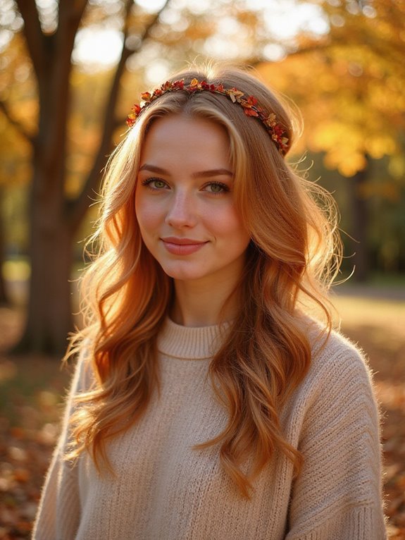 vibrant strawberry blonde highlights