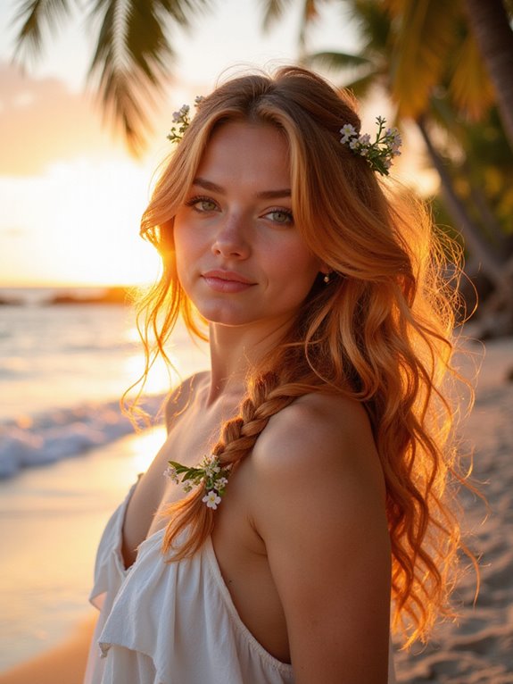 vibrant strawberry blonde summer