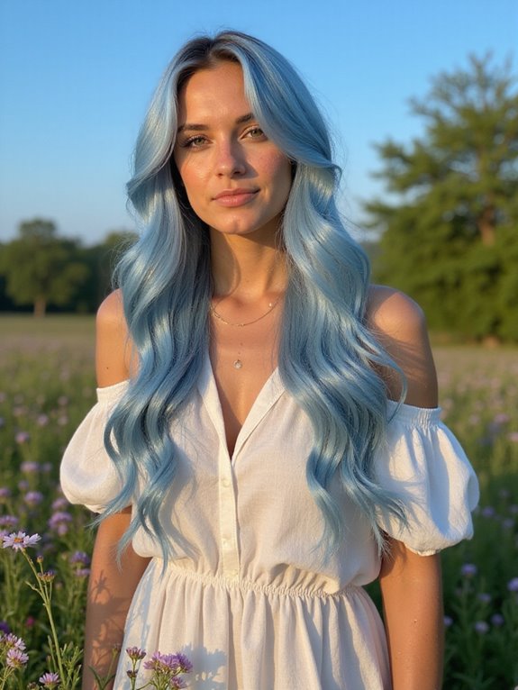vibrant summer baby blue