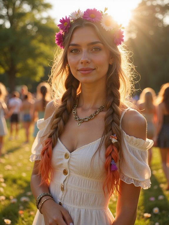 vibrant summer braided hairstyles