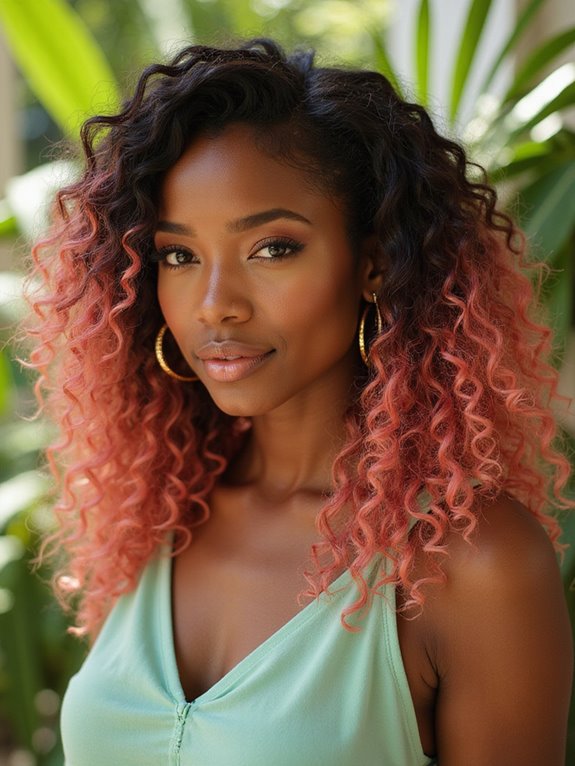 vibrant summer coral highlights