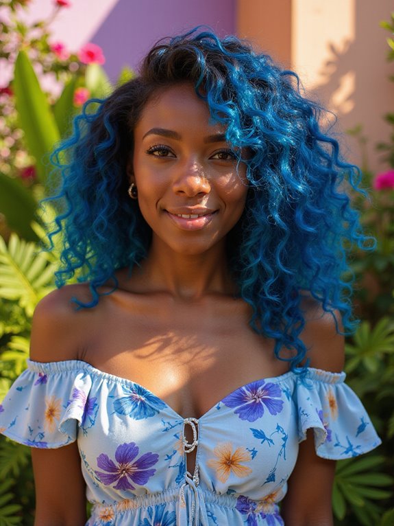 vibrant summer electric blue