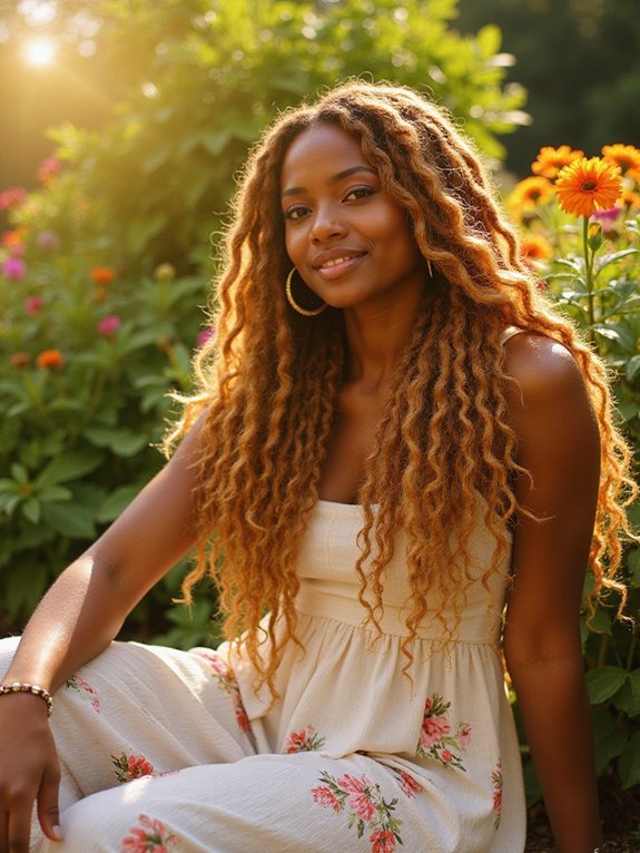 vivid sun-kissed blonde locs