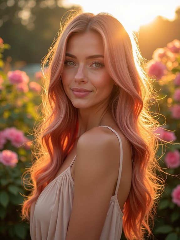 lively sun-kissed rose gold