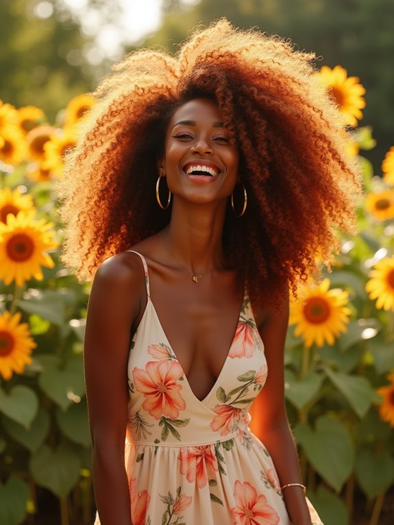 vibrant sunny copper curls
