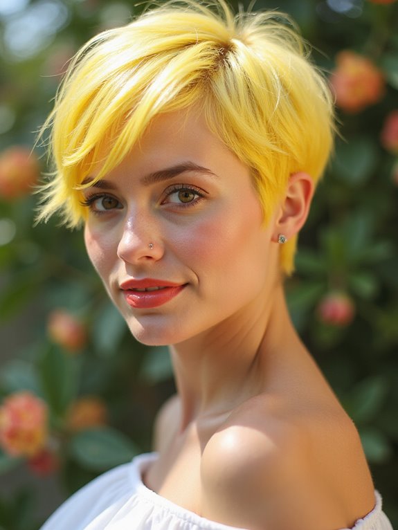 vibrant sunny lemon yellow