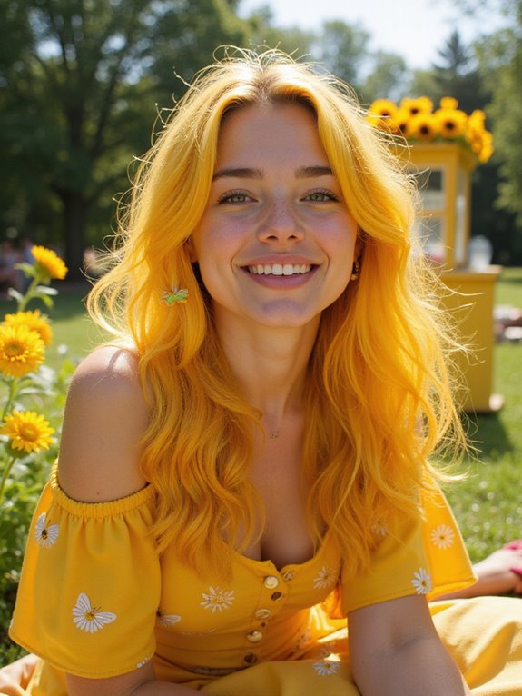 vibrant sunny yellow hair
