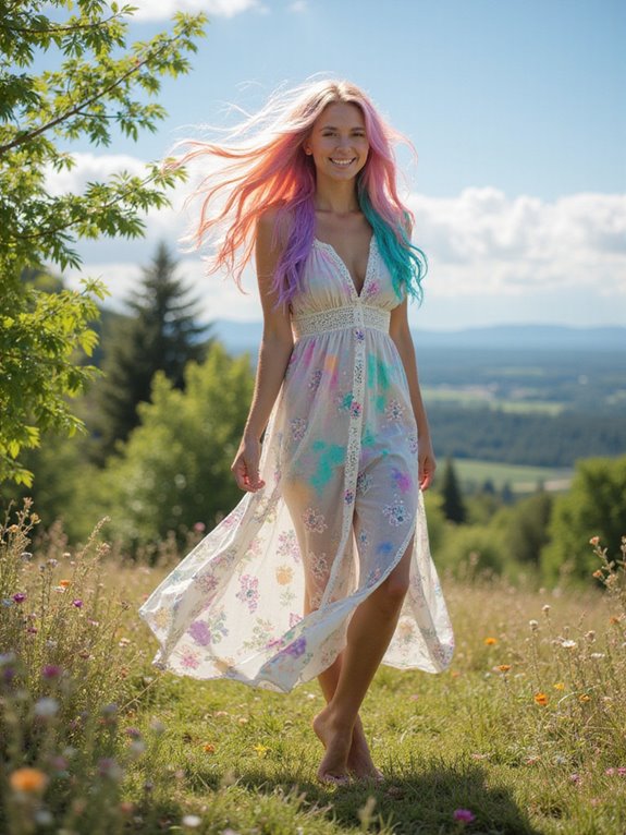 vibrant temporary hair color