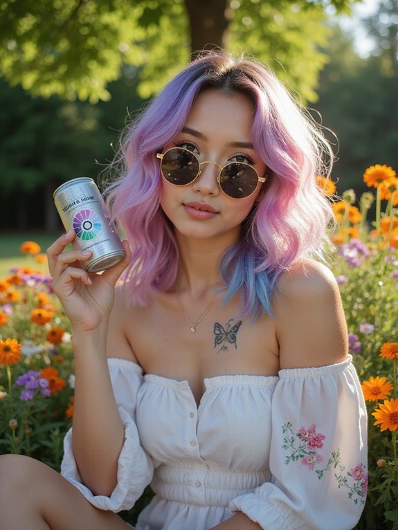 vibrant temporary hair transformations