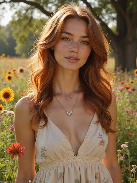 vibrant warm auburn hair