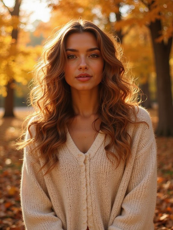 vibrant cozy caramel curls