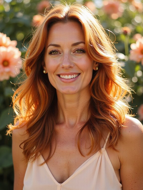 vibrant warm copper hairstyle