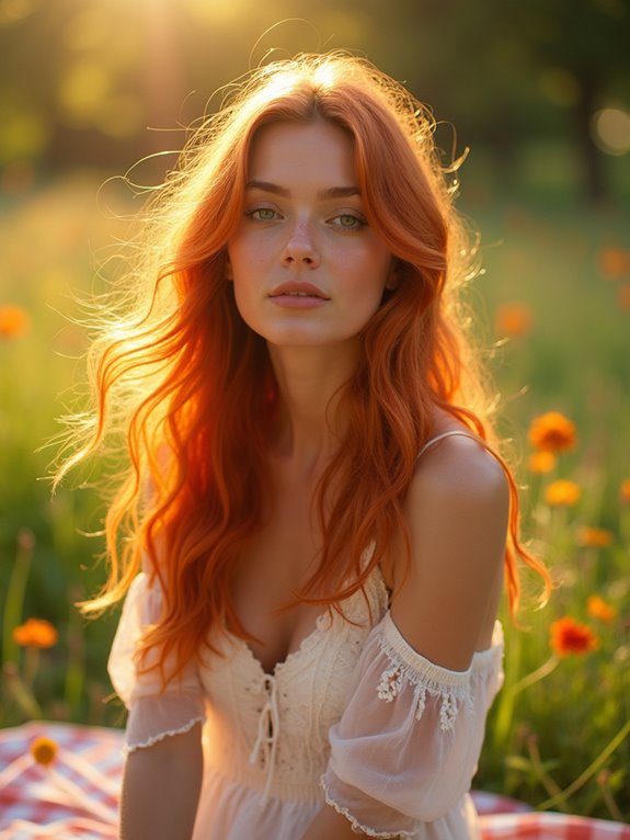 vibrant warm copper hues