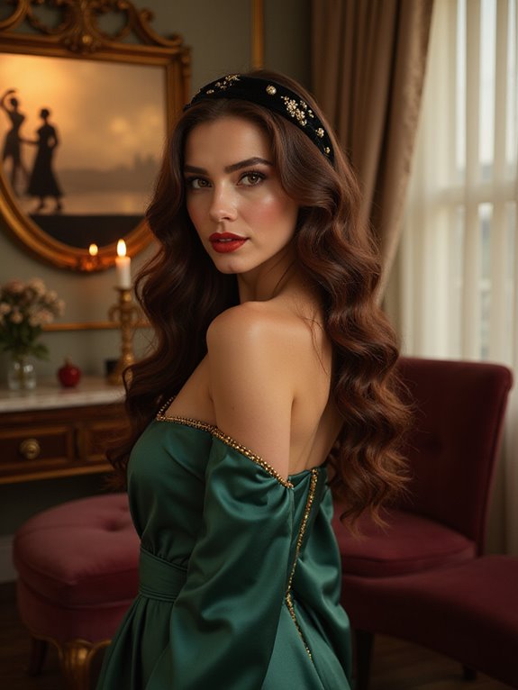 vintage glamorous curly hairstyle