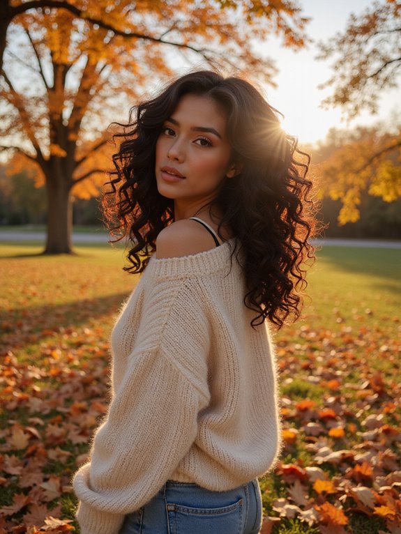 voluminous curls for fall