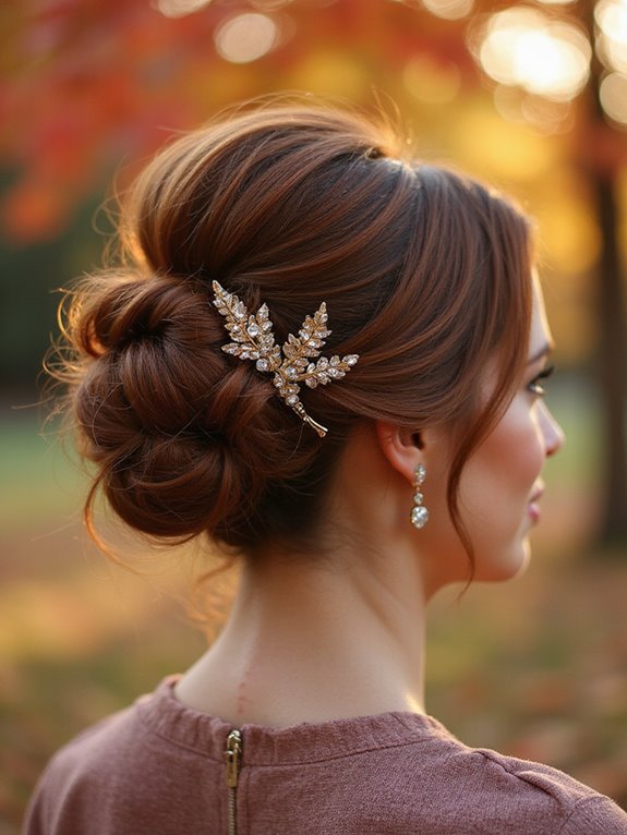 voluminous glamorous updo styling