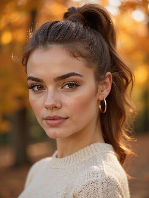 voluminous high ponytail styling