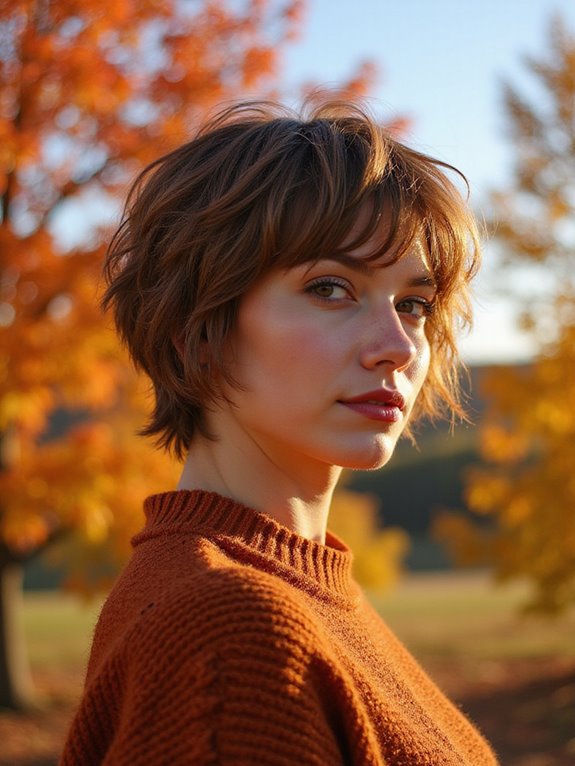 voluminous pixie with highlights