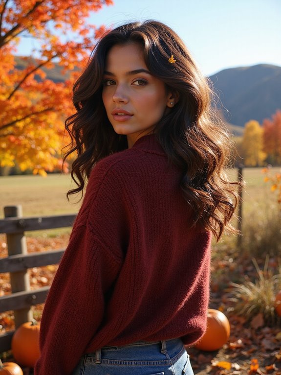 voluminous shoulder length curls