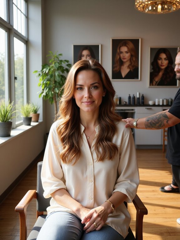 warm caramel hair streaks