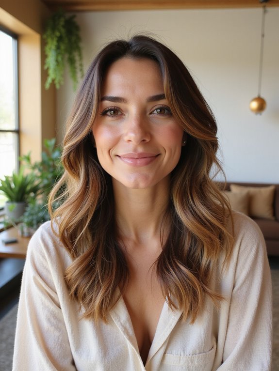 warm caramel hair highlights