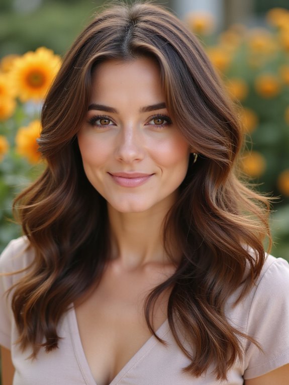 warm chocolate hair highlights