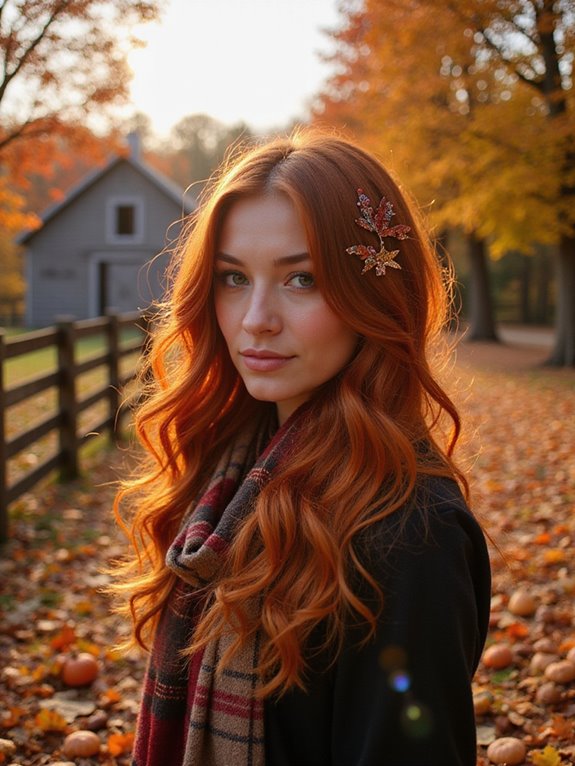 warm copper ombre highlights