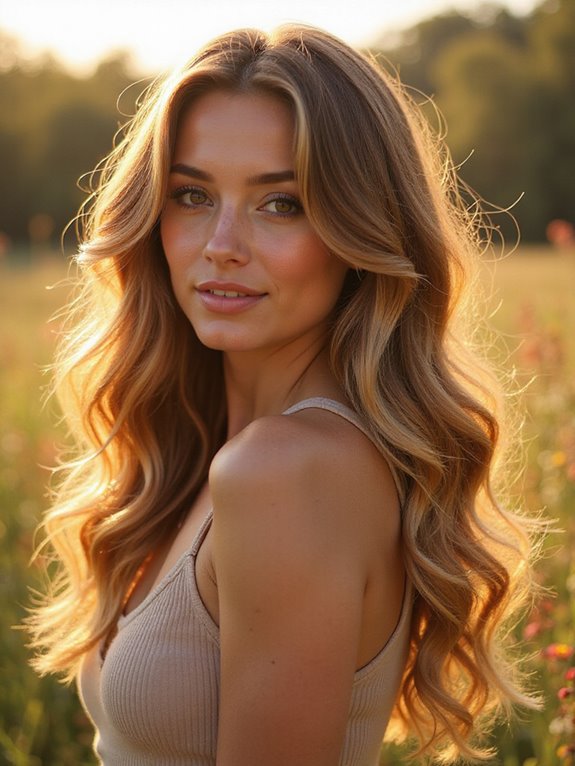 warm golden beachy waves