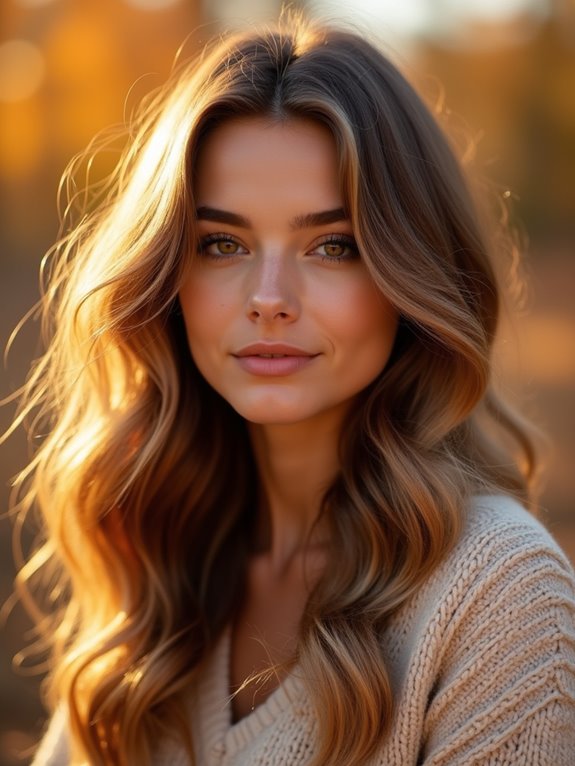 warm honey balayage highlights