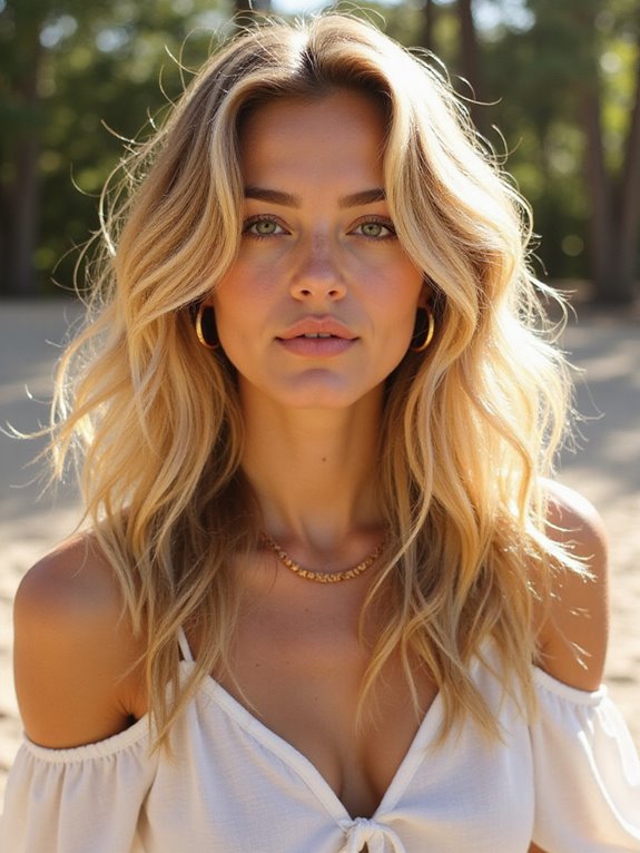 warm honey balayage highlights