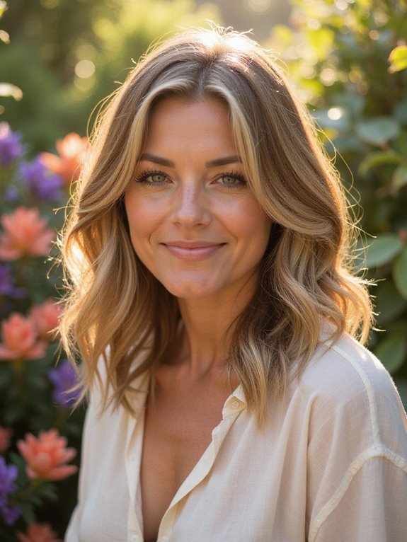 golden honey balayage shine