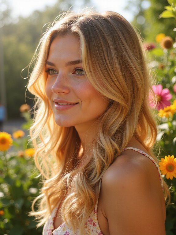 warm honey blonde balayage