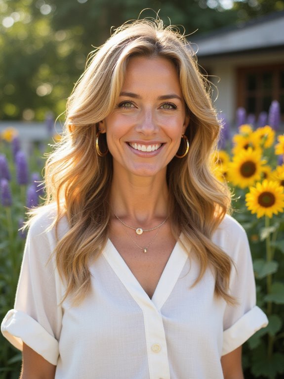 warm honey blonde glow