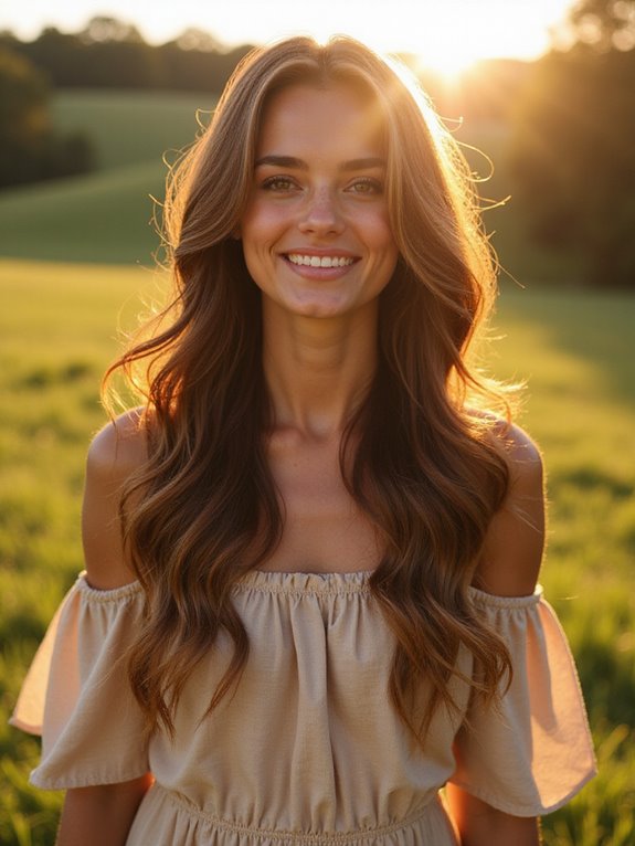 warm radiant hair color